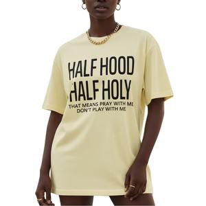 Camiseta de Manga Corta para Mujer, 180g, 100% Algodón Ecológico, Transpirable, con Logotipo, Cuello Redondo, Corte Regular, Básica, Informal, para Verano - Product Image 1