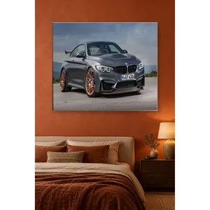 Impression sur toile Fida Gray BMW M4 GTS avec roues en cuivre - Product Image 5