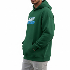 Sudadera con Capucha Extra Grande de Felpa de Algodón Personalizada para Hombre, Invierno, 2 Piezas, Transpirable, de Secado Rápido, con Diseño de Bolsillo - Product Image 4