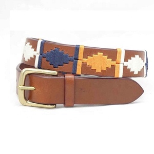 Ceintures de polo en cuir de vache élégantes et décontractées avec boucle en acier Accessoires en cuir de créateur - Product Image 4