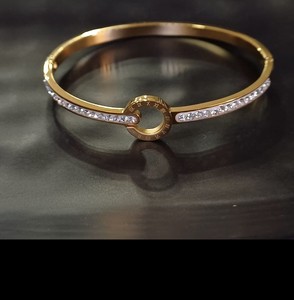 2024 ขายร้อน 18K Gold Platedสร้อยข้อมือสแตนเลสสร้อยข้อมืออัญมณีZirconแฟชั่นเครื่องประดับ - Product Image 2