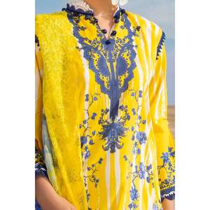 Conjunto de Moda Femenina de 3 Piezas sin Coser con Estampado y Dupatta de Chifón Bordado BCT-52015 - Product Image 1