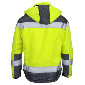Hi Vis Chaqueta reflectante de seguridad para el trabajo Chaqueta de seguridad de invierno Logotipo personalizado Impresión 3M Chaquetas reflectantes de seguridad para la construcción - Product Image 2