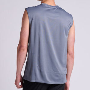 2025 dernier gilet de sport pour hommes personnalisé respirant séchage rapide sans manches gymnastique débardeur tricoté maille tissu extensible entraînement gilet-haut - Product Image 6