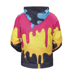 Invierno cálido 100% algodón sublimación sudaderas con capucha diseño personalizado transpirable ecológico ropa informal con bolsillo - Product Image 2