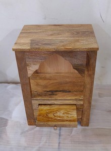 Handicrafts Modern Design 100% Natural Made Wood Pooja Mandir With 1 Drawer For Home Puja Room For Diwali & Wedding Celebrations - Product Image 2