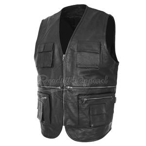 Respirant hiver chaud hommes gilet en cuir tenue décontracté prix raisonnable hommes gilet en cuir - Product Image 1