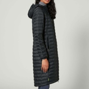 Veste bomber réversible en polyester matelassée en duvet de plumes de canard thermique respirante de sport surdimensionnée avec logo personnalisé pour femmes - Product Image 5