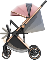 Poussette de voyage légère pliée à une main Poussette landau pour bébé ultra-compacte à deux voies