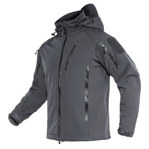 Veste coupe-vent à capuche softshell imperméable, respirante et à séchage rapide pour hommes, vente en gros OEM, idéale pour la pêche - Product Image 4