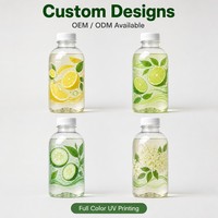Étiquettes personnalisées transparentes en PET pour bouteilles de boissons, autocollantes, imperméables, en rouleau, impression numérique UV, effet sans étiquette