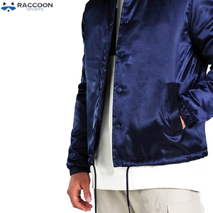 Veste de baseball réversible en satin écologique imperméable à séchage rapide Raccoon Sports avec manches en cuir, équipement de sport d'hiver - Product Image 4