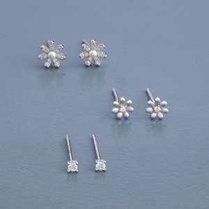 18K Gold Vintage Flower Drop <b>Earrings</b> Emerald Cut Diamond 92.5 <b>Silver</b> <b>Stud</b> <b>Earrings</b> Trendy 14K Gold Jewelry Main Material 188319 - Product Image 5