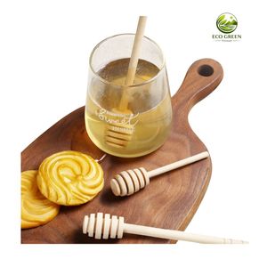 Reusable Wooden Honey Dipper Stick Eco Friendly Honey Spoon Stirrer for Honey <b>Tea</b> Coffee Kitchen Bar Accessories - Product Image 4