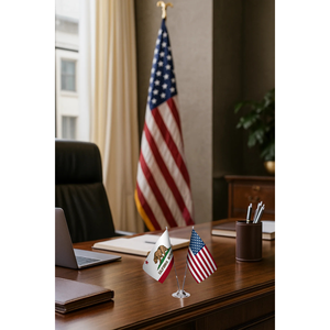 Banderas de California y de los Estados Unidos - Banderas de aluminio con impresión digital - Product Image 3