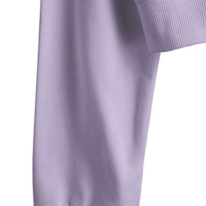 Ropa de calle informal, figuras de hombro caído, sudaderas con capucha transpirables ecológicas, cremallera frontal de punto, sudadera recortada transpirable para mujer - Product Image 3