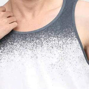 Camiseta sin mangas personalizada para hombre al por mayor, camiseta de entrenamiento transpirable de secado rápido para Yoga, Fitness, camisetas deportivas de sublimación tejidas de estilo informal - Product Image 3