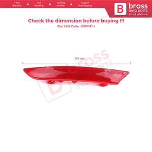 Réflecteur de pare-chocs arrière gauche BSP1171-1 pour Clio MK5 BF B7 2019-actuel 265651206R - Product Image 6