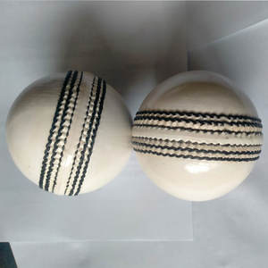 100% Good Quality Set of 6 White Leather Cricket Ball No <b>Stamp</b> for Indoor and Outdoor Practice Cricket Balls - Product Image 2