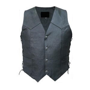 Nuevo diseño de solapa estilo de moda motocicleta cuero chaleco manga chaqueta mujeres hombres - Product Image 3