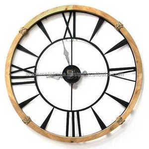 Reloj de Pared con Anillo Recubierto de Color Negro con Agujas Elegantes, Perfecto para la Decoración del Hogar Moderno y como Adorno Elegante para la Sala de Estar, Artículos de la India - Product Image 5