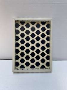 Plateau de service pour décor EID, modèle en résine mère de la perle, artisanat en bois, décoration de maison, cadeau de mariage, RAMADAN - Product Image 4