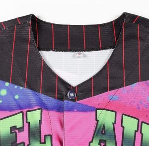 Maillot de baseball respirant pour homme, design uniforme, impression numérique, col rond adulte, uniforme de softball, logo personnalisé, 100% polyester - Product Image 6