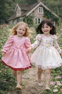 Vestido Infantil de Alta Calidad, 100% Algodón, Certificado Oeko-Tex, Disponible en Stock, Faldas Casuales OEM, Ropa para Niña Pequeña - Product Image 1