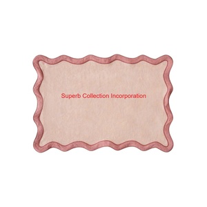 แผ่นรองจานปอกระเจาลายคลื่นสีเบจธรรมชาติเป็นฝอยสำหรับตกแต่งโต๊ะอาหาร - Product Image 6