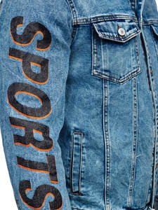 Venta al por mayor personalizado de alta calidad vintage lavado para hacer viejas chaquetas de mezclilla rasgadas con logotipo con capucha camisa bordada impresa personalizada ja - Product Image 6