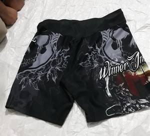 Vente en gros Short de MMA combat uni avec logo personnalisé Short de MMA rose violet noir rouge blanc léger XXL polyester bleu sublimation - Product Image 2
