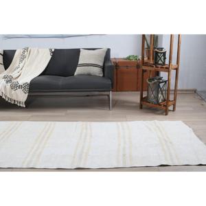 Alfombra Turca, Alfombra Vintage de 3.2x11.5 pies, Alfombra Ikat Blanca y Marrón - Product Image 3