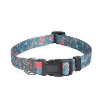 Correas Personalizadas de Lujo para Perros de Navidad y Año Nuevo - Correas de Nailon con Estampado y Decoración de Plumas Ajustables para Razas Pequeñas