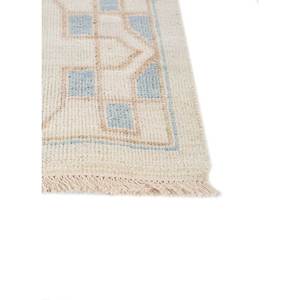 Tapis en laine noués à la main Erbe Ivory, motif géométrique, style Tabriz, pour chambre à coucher, salon, couloir, décorations rectangulaires - SKWL-536 - Product Image 4