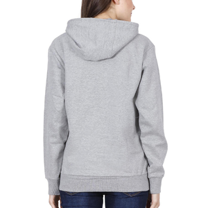 เสื้อฮู้ดแขนยาวผ้าฝ้ายขนแกะมีซิปสำหรับผู้หญิงโอเวอร์ไซส์ - Product Image 6