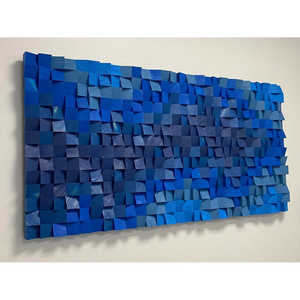 Mosaico Océano Azul Profundo, Intrigante Pieza Decorativa de Pared - Product Image 2