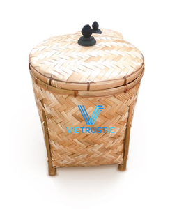 Hot New Design Bambou Panier De Rangement Rectangle Tissé Panier Prix De Gros Cuisine Espace Organisateur - Product Image 1