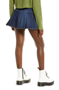 Wholesale Summer Mid Waist Double Belt Style Pleated <strong>Skirt</strong> For Ladies Casual Outdoor Party <strong>Wear</strong> Breathable <strong>Girl</strong> Denim <strong>Mini</strong> <strong>Skirt</strong> - Product Image 6