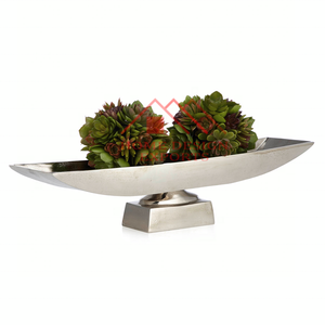 Cuenco para servir frutas con forma de barco antiguo de plata 2025, superventas, para centros de mesa, cuenco de flores de barco dorado de calidad Premium - Product Image 1