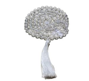 Cuentas de oración tibetanas de cuarzo transparente de tendencia 2022 hechas a mano 108 Sphatik Mala collar largo regalo de joyería de moda étnica - Product Image 6