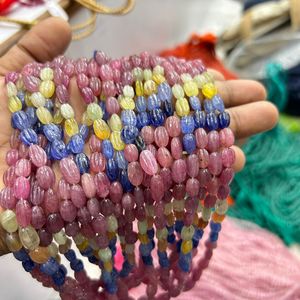 Multi beads /Ruby Blue Sapphire Yellow Sapphire Faceted Beads/8 Inch20 Piece Aprox - Product Image 1