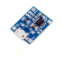 Módulo de Carga de Batería de Litio VAOHM TP4056-MICRO 1A (Chip TP4056) Cargador de Iones de Litio de 3.7V de una Sola Celda con Interfaz Micro USB