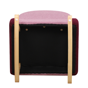 Silla Mecedora Acolchada para Niños con Estructura de Madera, Diseño Seguro, Silla Mecedora para Niños Pequeños para Sala de Juegos Interior - Product Image 4