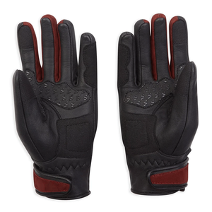 Ladies CE Touring Cruiser Black Burgundy Motorbike Gloves Motorcycle Auto Racing Wear Genuine Leather Gloves For Men - Product Image 6