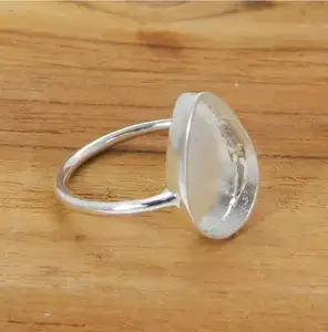 Anillo de Plata de Ley 925 Más Vendido, Base para Anillo de 4*6mm 15*20mm, Bisel Metálico, Base para Joyería de Calidad para Personalizar - Product Image 1