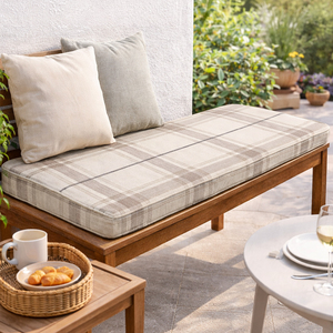 Manemi High Density Foam Striped Bench <b>Cushion</b> <b>Rectangular</b> Removable Washable <b>Cover</b> All-Season Outdoor - Product Image 1