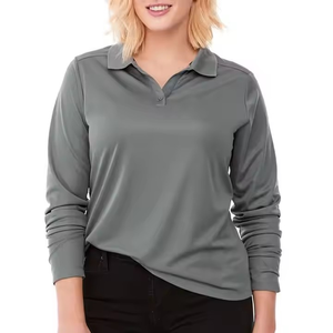 Uniforme de talla grande Polo logotipo personalizado camisas polo para mujer impreso cuello en V camiseta delgada de manga corta - Product Image 2