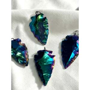 Colgante de punta de flecha de hematita arcoíris - Product Image 3