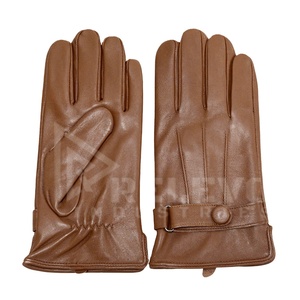 Gants en cuir d'agneau d'hiver pour hommes, coupe-vent, gants en cuir véritable pour moto, gants en cuir de chèvre personnalisés - Product Image 1