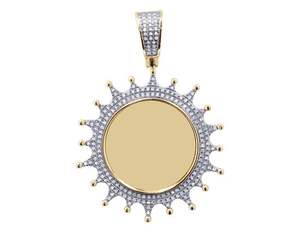 Lujo Moissanite diamante redondo Hip Hop Iced Out personalizado S925 plata encanto colgante collar para hombres y mujeres joyería - Product Image 1